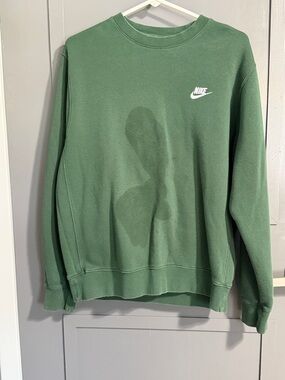 Nike Green Crewneck Sweatshirt with White Logo